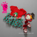 Wholesale girl's dress Christmas tree long party tutu skirt bow children christmas chevron girls dresses